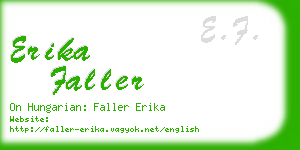 erika faller business card